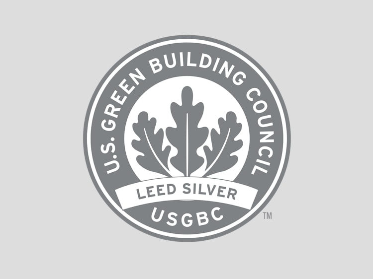 Gráfico de la Certificación LEED de nivel plata del Consejo de la Construcción Ecológica de Estados Unidos