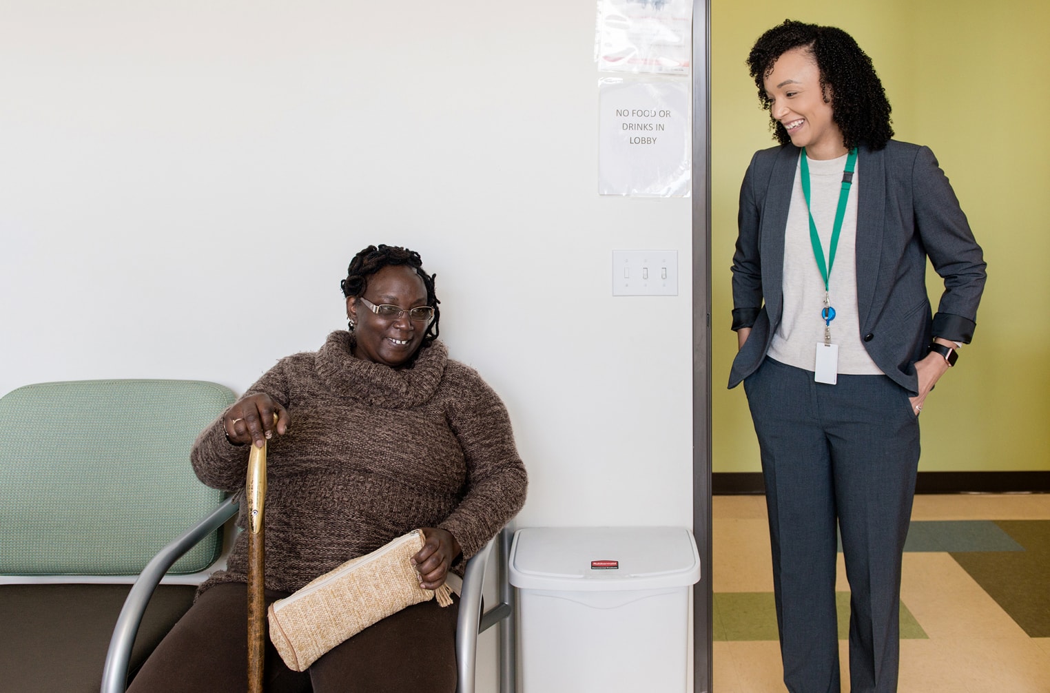 Dr. Yamanda Edwards and a patient