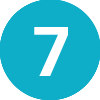 Blue icon with the number seven