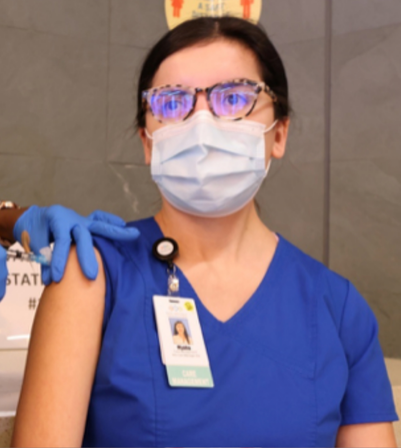 Photo of nurse in mask