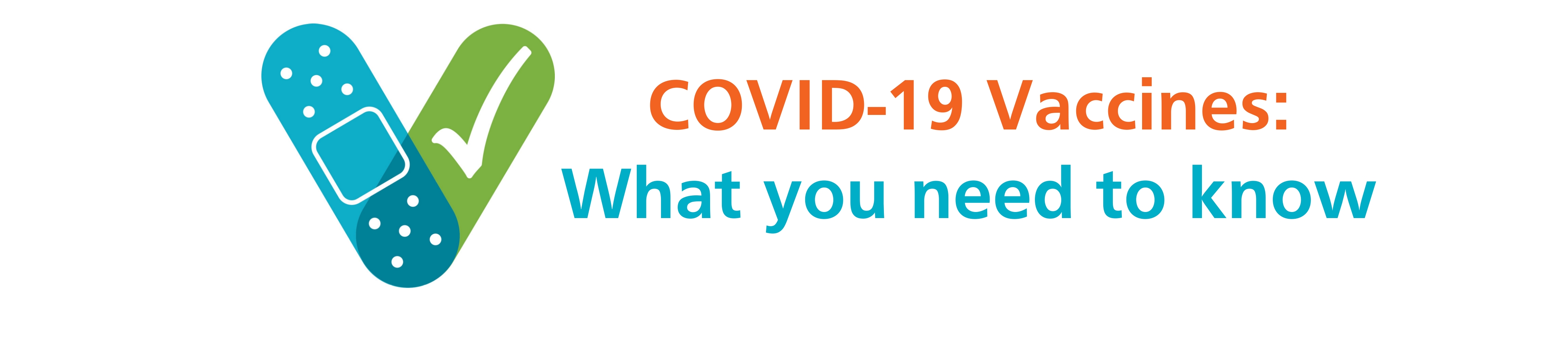 Cartel que dice: Lo que necesita saber sobre las vacunas contra la COVID-19