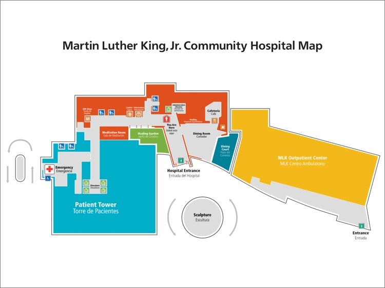 Building map of MLK Community Hospital