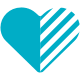 Blue icon of heart