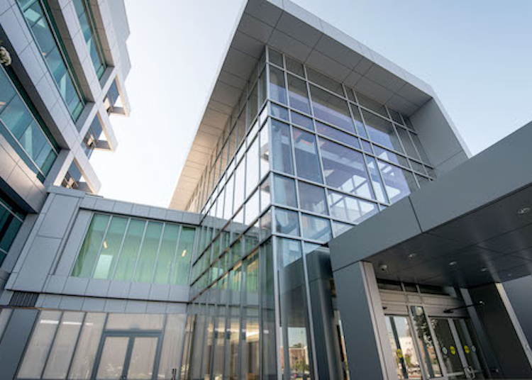 Glass-fronted facade of MLKCH