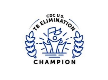 Photo of CDC TB Champs seal logo