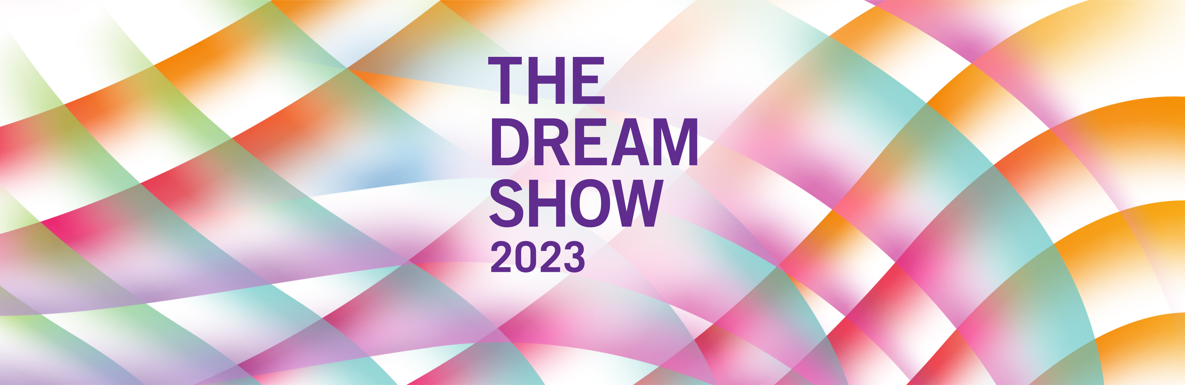 The Dream Show Become a Sponsor Banner with colorful waves