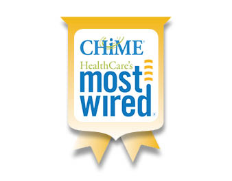 Credencial del premio Más conectado de Chime Healthcare