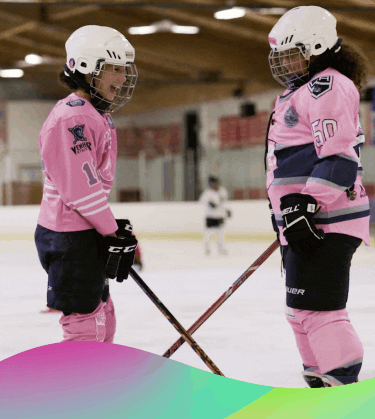 Girls hockey team from Power Project