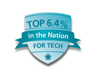 Top in the Nation for Tech Award badge