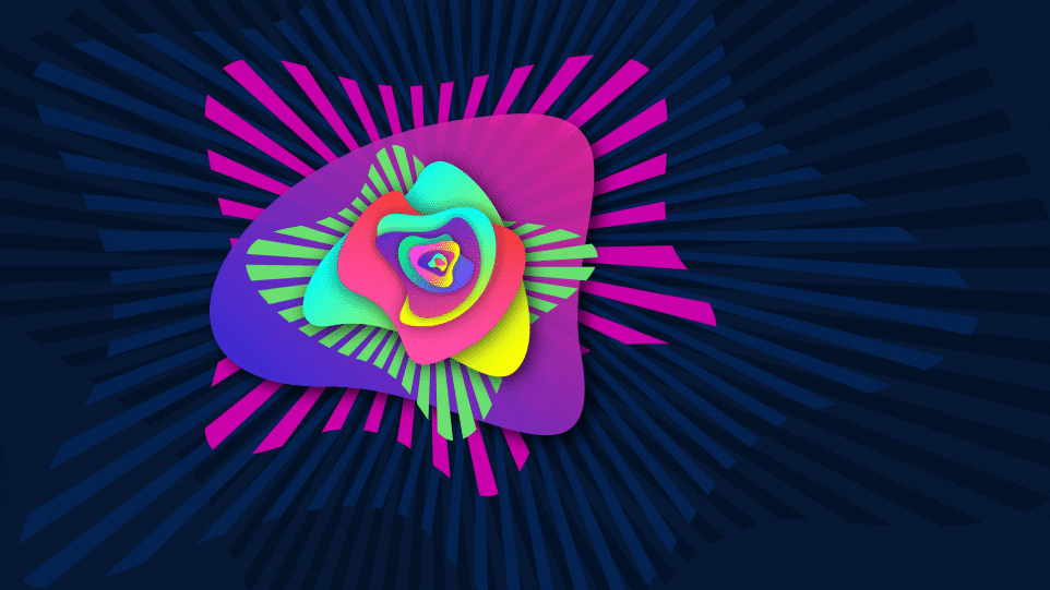 Moving GIF banner with bright colors and text that says:Power of Purpose, The Dream Show