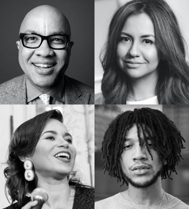 Black and white headshots of four Dream Show 2021 participants