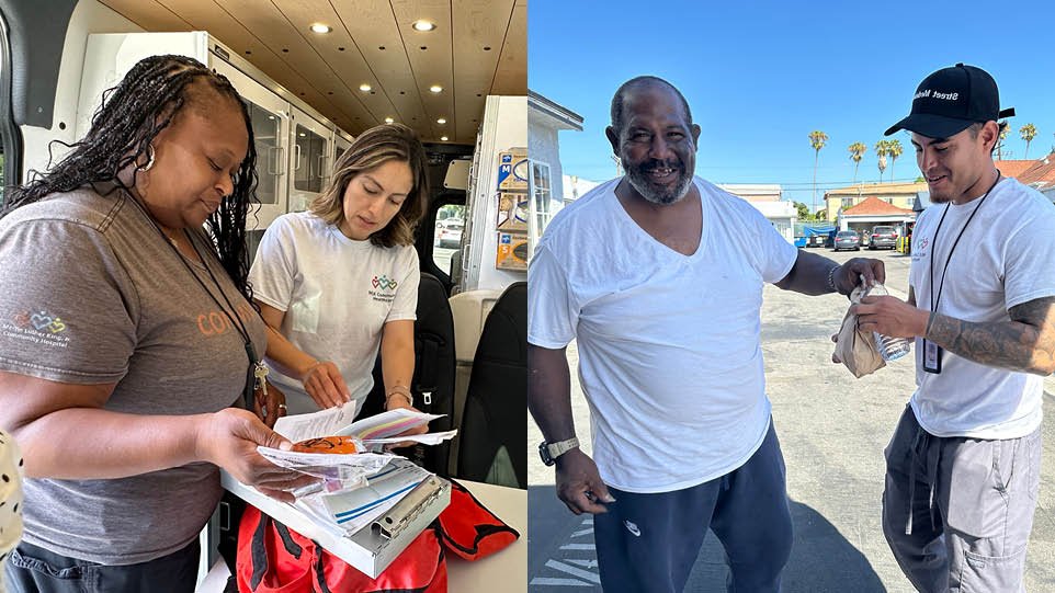 Collage of images of Street Medicine with patients