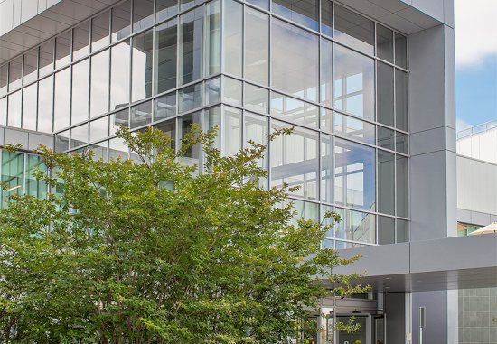 Exterior of MLKCH hospital entrance