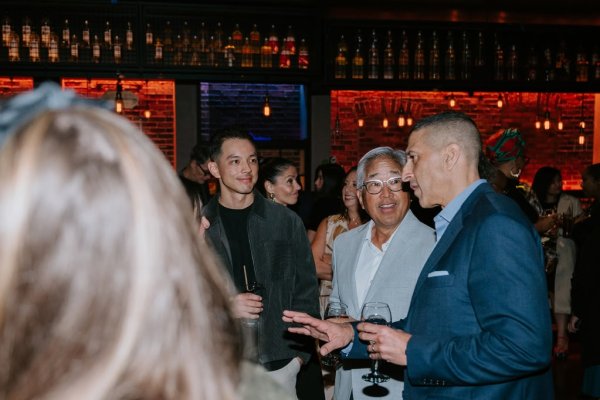 group of people talking