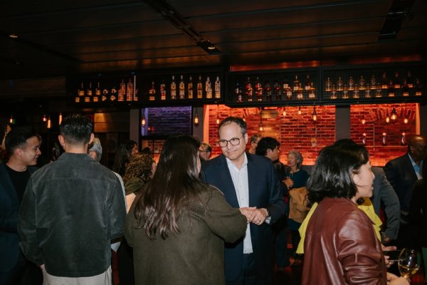 group of people talking