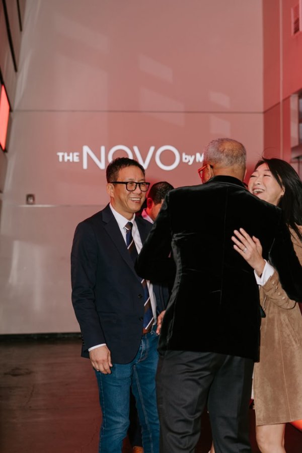 people embracing each other in lobby