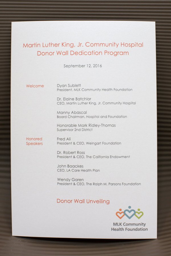 Donor Wall Dedication | © Maya Myers Photography