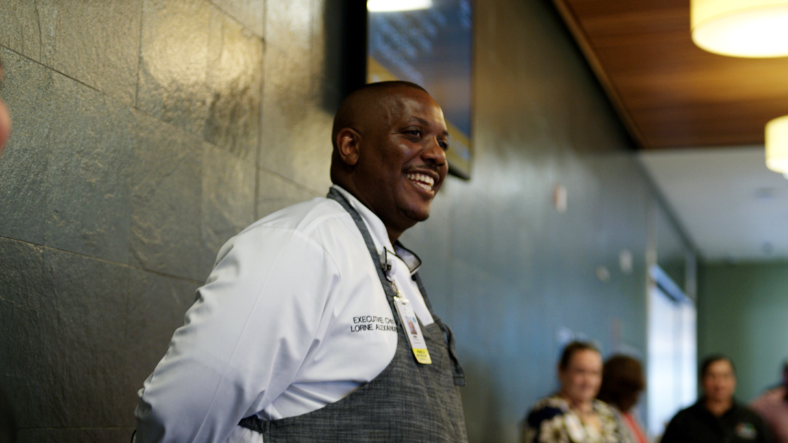 Chef smiling