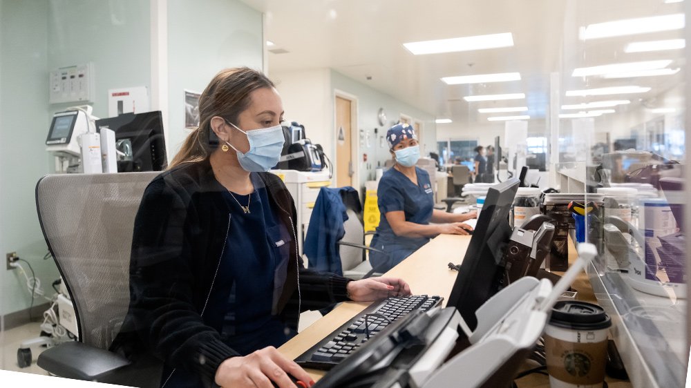 nurses at desk