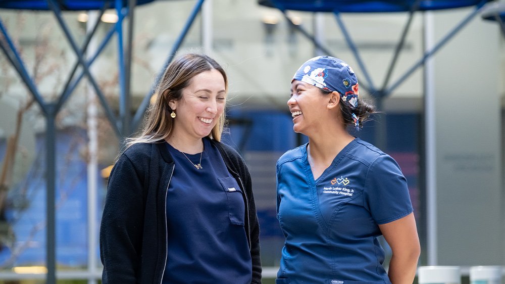 nurses laughing