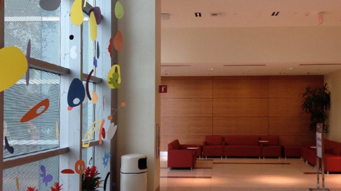 Interior of hospital lobby