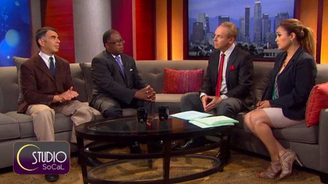 Screen capture of Supervisor Mark Ridley-Thomas on Studio SoCal TV program