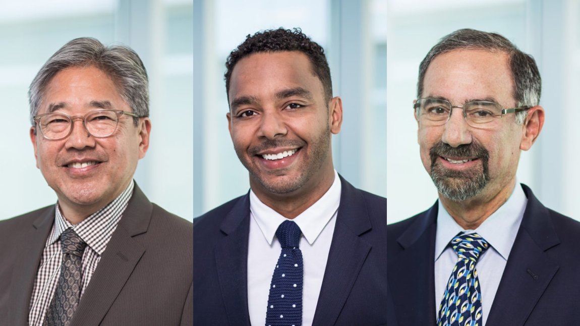 Headshots of three men