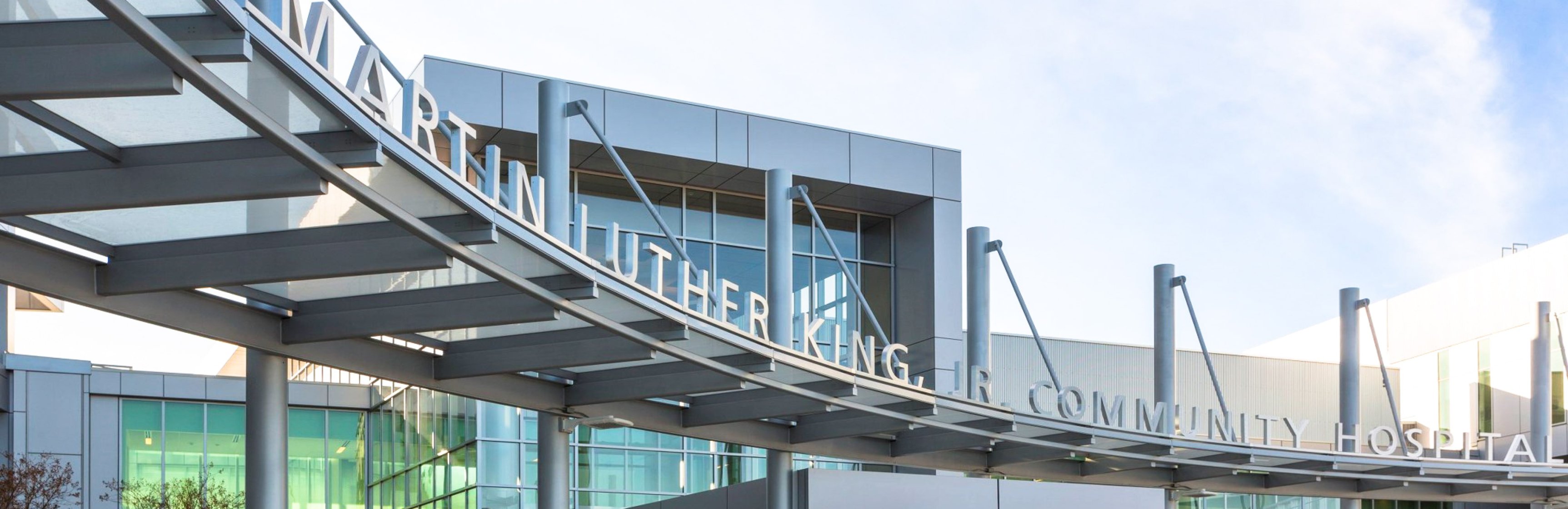 Front facade of MLK Community Hospital