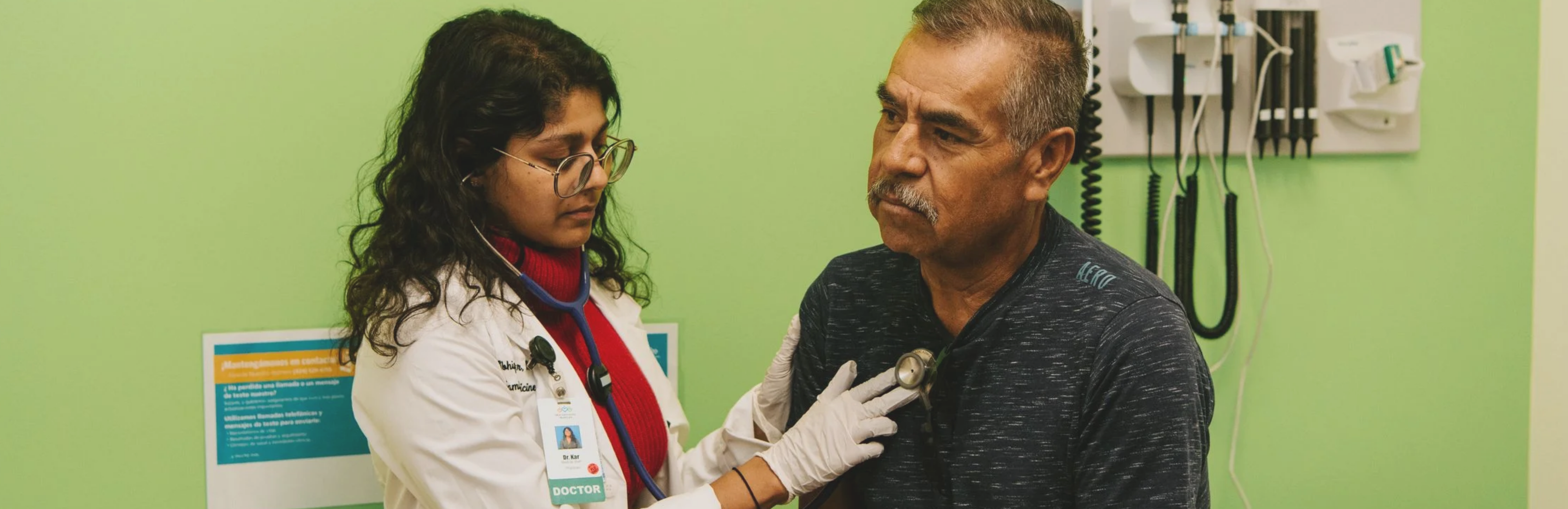 Doctor treating patient