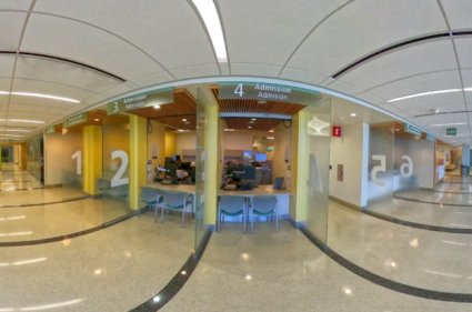 360 degree view of admitting department 