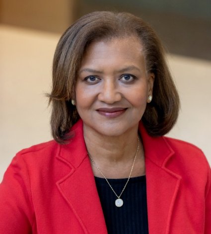 Portrait of Dr. Elaine Batchlor, a middle-aged Black woman