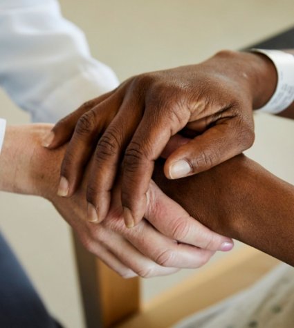 Photo of hands intertwined