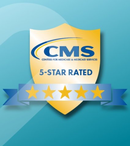 Photo of 5 Star CMS rating badge