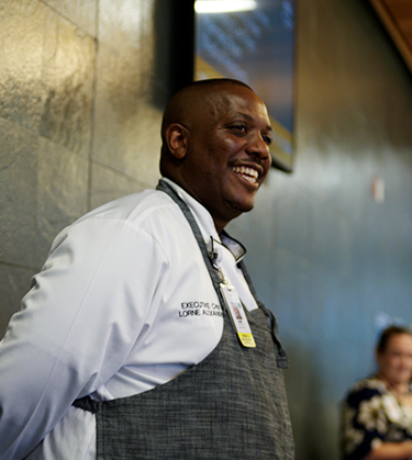 Chef smiling