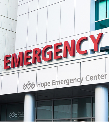 Exterior shot of Hope Emergency Center at MLK Community Hospital