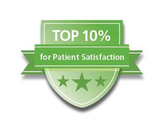 Top Patient Satisfaction Award badge