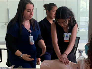 Career Fellows student learning CPR