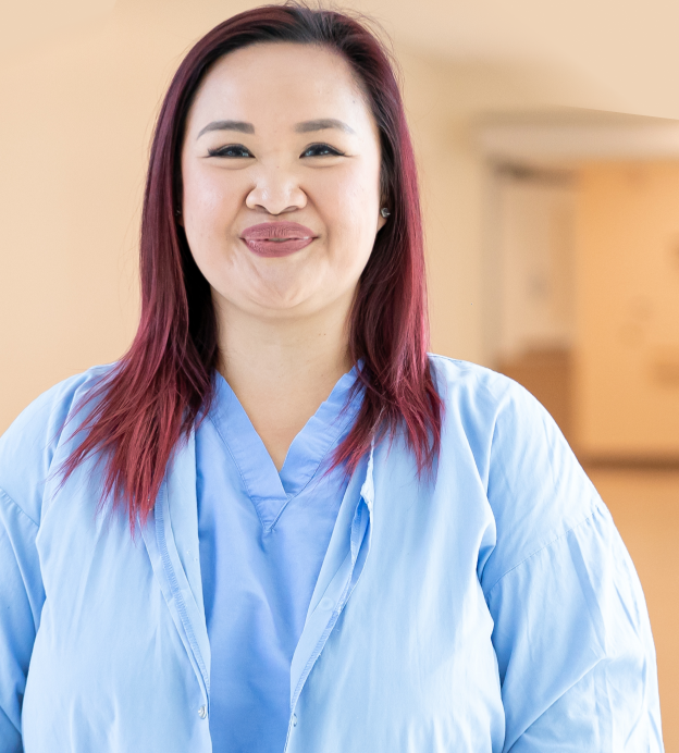 Woman smiling
