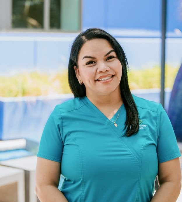 Hispanic woman smiling