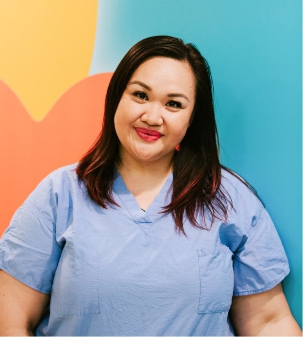 Asian woman smiling