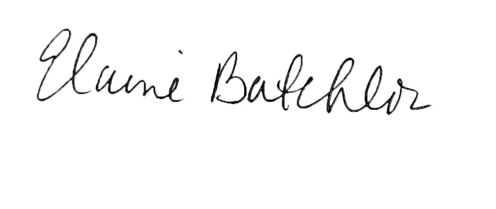 Photo of Dr. Elaine Batchlor's signature
