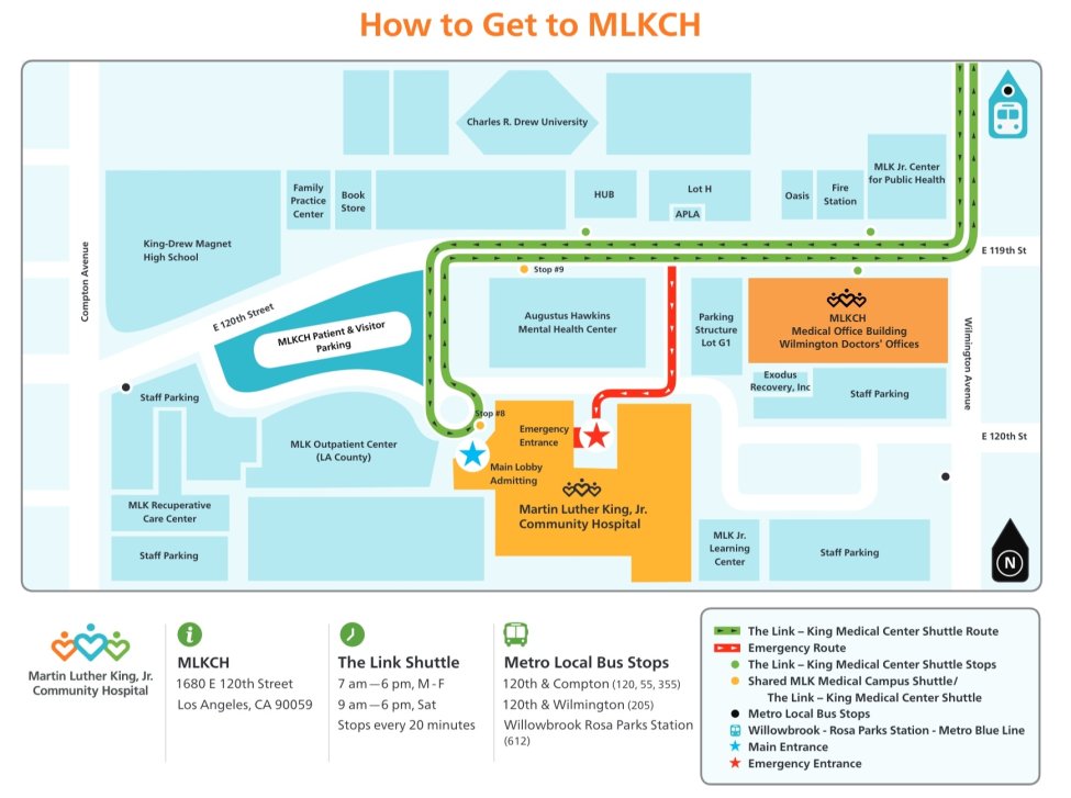 MLKCH campus map