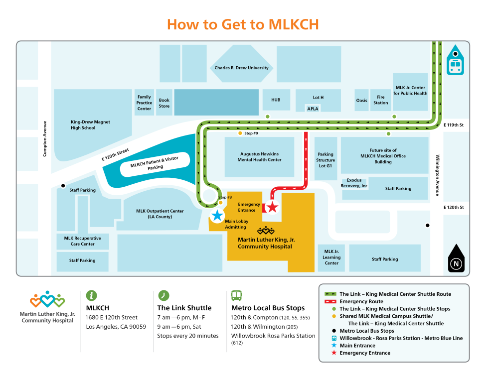 Map of MLKCH campus