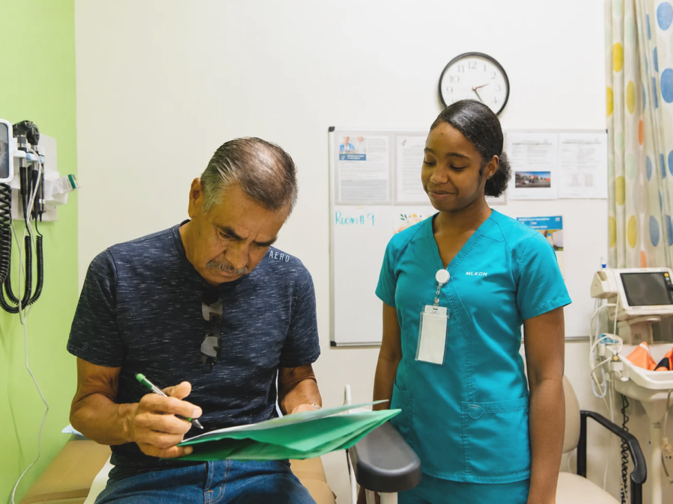Nurse observing patient